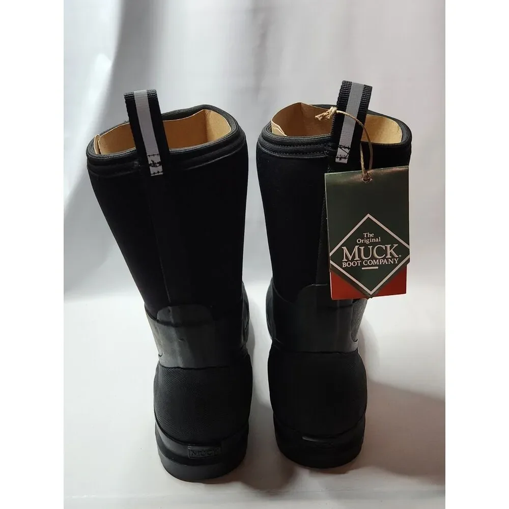 Muck Boot Chore Classic Mid Men’s Size 12 Black Waterproof Work Boots